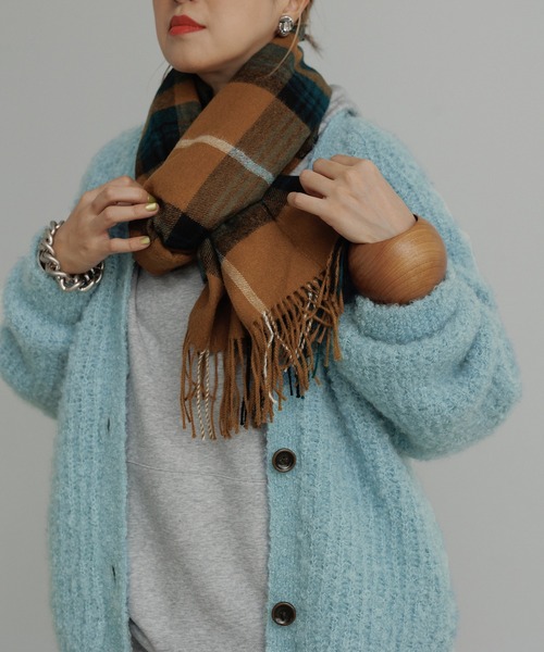 ADAM ET ROPE'（アダムエロペ） カーディガン モヘヤウールニット