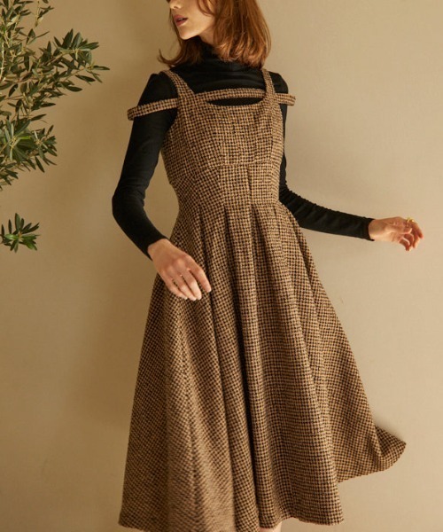 ERADIE（エラディエ） ワンピース Tweed jumper dress ツイード