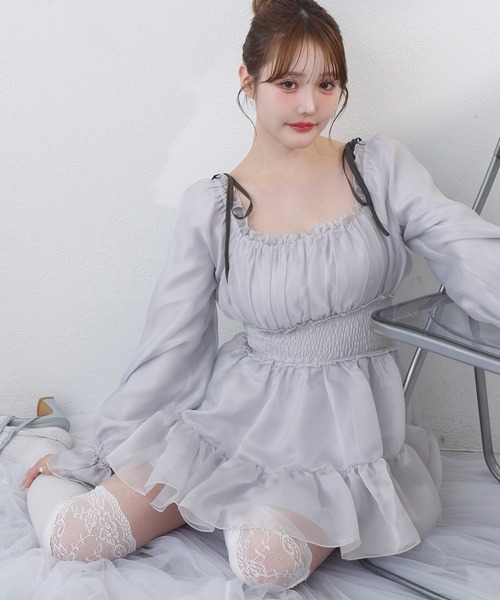 one after another NICE CLAUP ワンピース ティアードミニワンピース