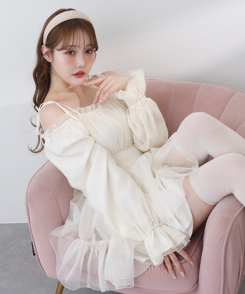 one after another NICE CLAUP ワンピース ティアードミニワンピース