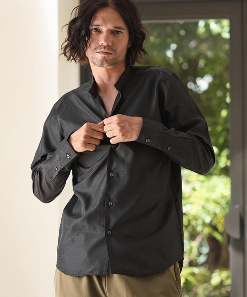 CAMBIO（カンビオ） シャツ ms5819-カチオンジャガードスキッパー