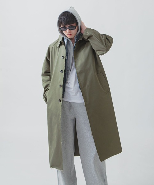 ZIP FIVE -White Line- ステンカラーコート コート 「White Line