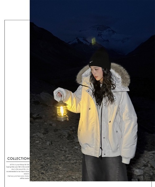 ダウンコート ダウンジャケット 2WAY フェイクファーフード脱着 エコ