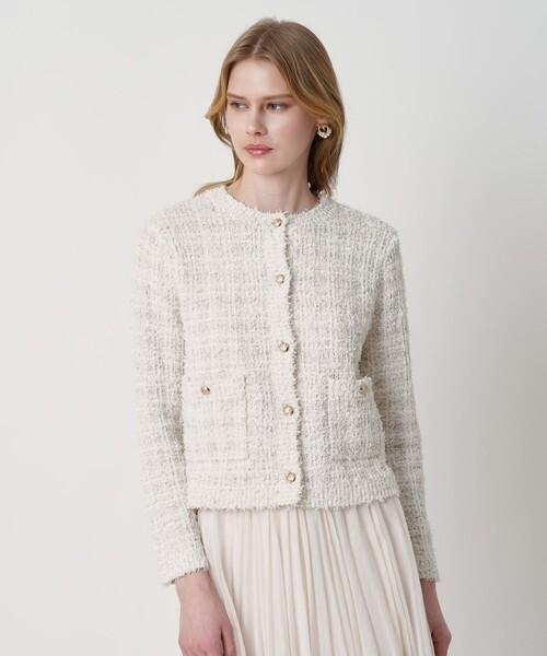 ANAYI（アナイ） カーディガン マルティプルニットツイードジャケット
