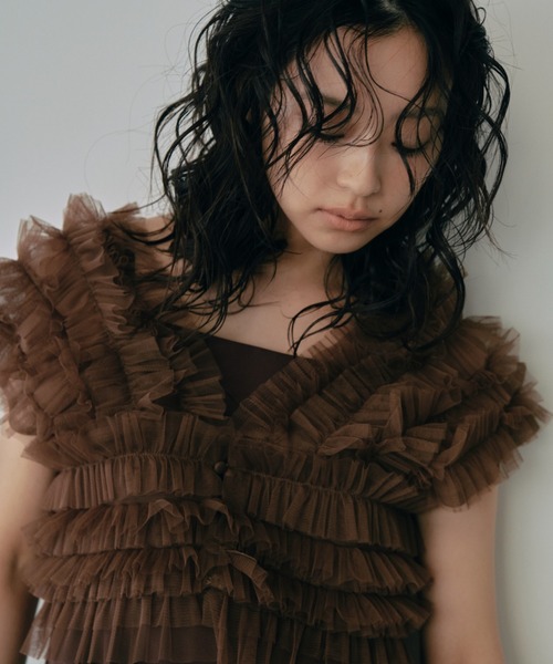 ANDRESD パンツドレス チュールベストオールインワンドレス / tulle