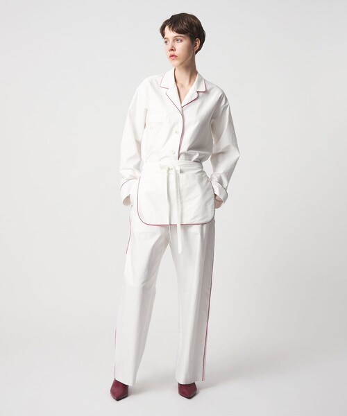 6 パンツ 「6(ROKU)」コットン パイピング パンツ レディース