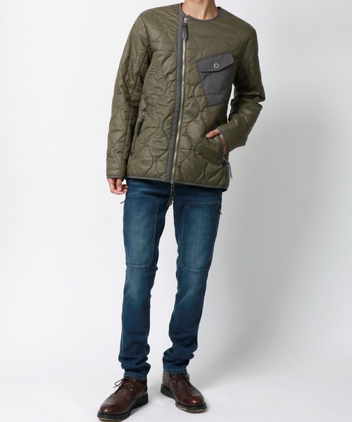 ジャケット ノーカラージャケット RESHAM/レーシャム 防風 撥水