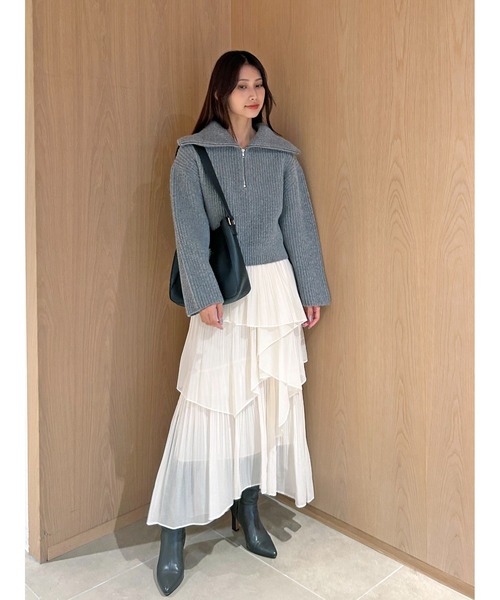 SNIDEL（スナイデル） ニット セーター ウールハーフジップニットプル