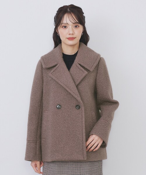 index（インデックス） ピーコート pコート ブークレミドルコート