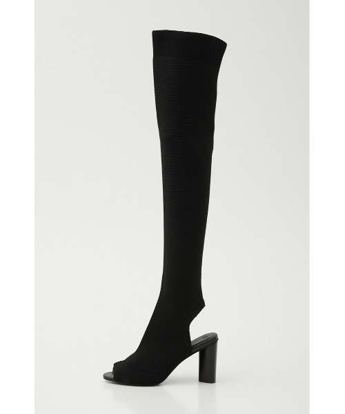 SLY（スライ） ブーツ OPEN TOE KNIT KNEE HIGH BOOTS オープントゥ