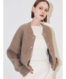 ELENDEEK（エレンディーク） カーディガン CNラクーンミックスブルゾン