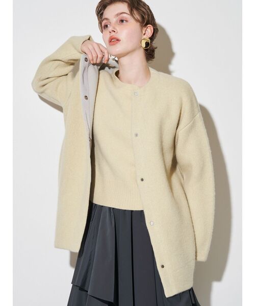 ELENDEEK（エレンディーク） カーディガン CNラクーンミックスダブル