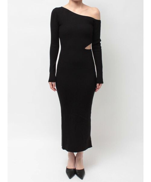 GYDA（ジェイダ） ワンピース GG CHAIN LEFT OPEN LONGニット