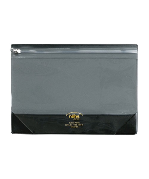 nahe ポーチ ネーエ ガセットポーチ スクエア クリア L レディース