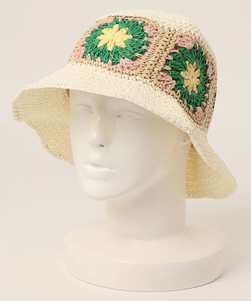帽子 ハット 「HIKA」花柄 クロシェ編みHAT レディース メンズ