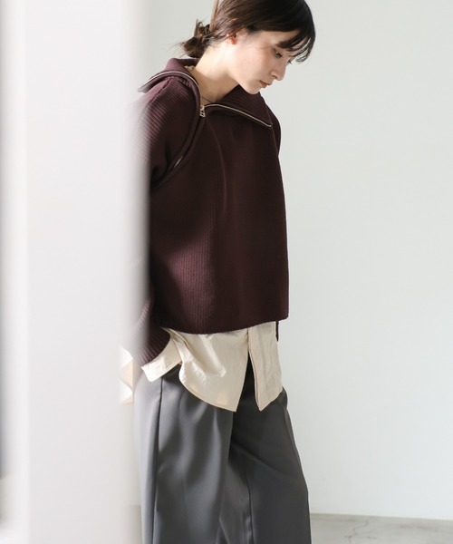 select MOCA（セレクトモカ） ニット セーター アシメジップニット