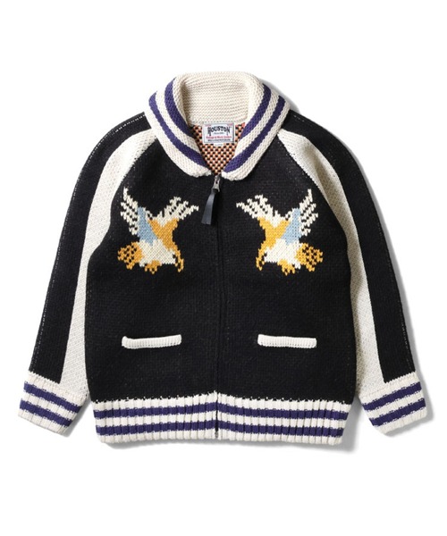 HOUSTON（ヒューストン） カーディガン COWICHAN SWEATER HAWK 手編み