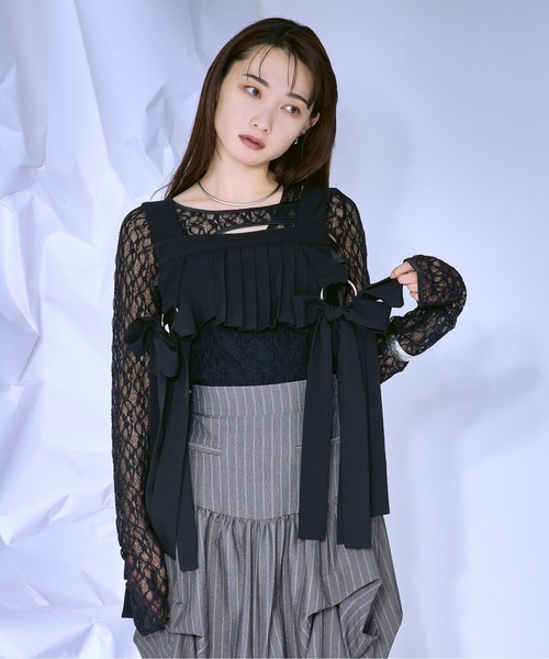 Ezick ベルト Ribbon noir 2way プリーツメロウハーネス レディース