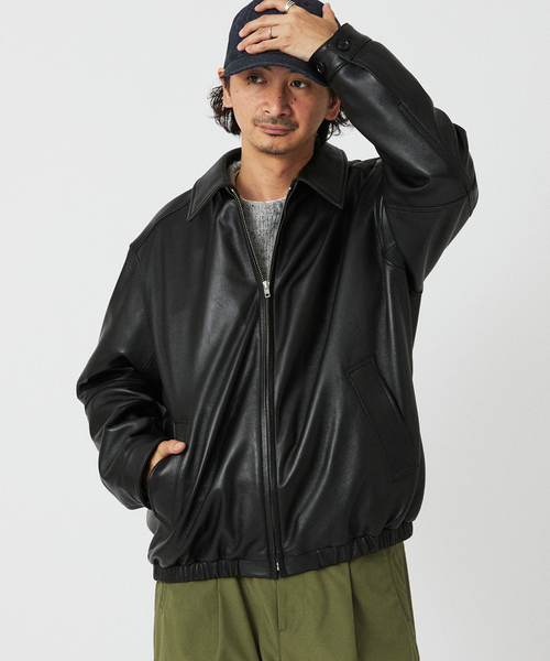 SKOOKUM（スクーカム） 革ジャン ライダース 別注 シープレザー ジップ