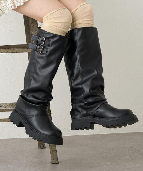 w closet（ダブルクローゼット） ブーツ 「25AW」ベルト付カバーロング