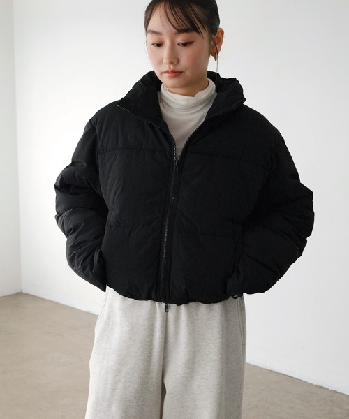 andme（アンドミー） ダウンコート ダウンジャケット ダブルジップ中綿