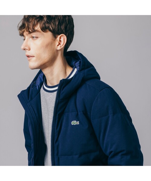 LACOSTE（ラコステ） ダウンジャケット 48 ブラック メンズ : ZOZOTOWN