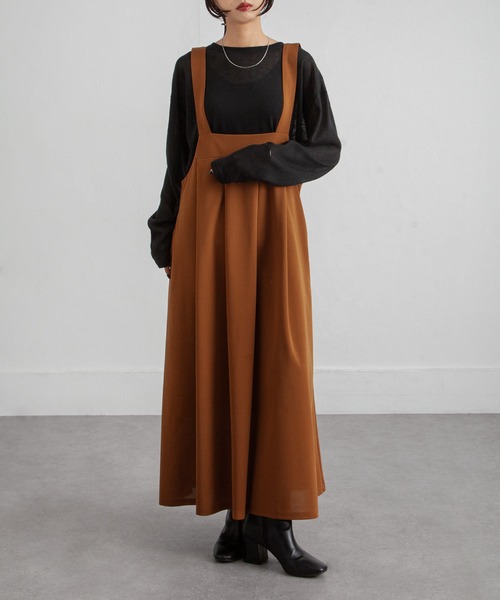 ジャンパースカート カットジョーゼットタックジャンスカ : ZOZOTOWN