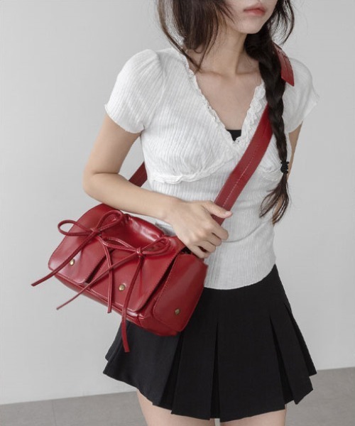 FREE STYLISTS ショルダーバッグ バッグ y2k バレエコア ダブルリボン