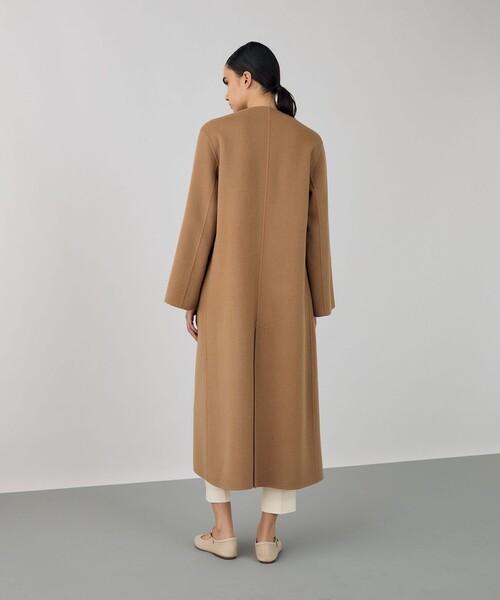 DES PRES（デプレ） ノーカラーコート コート ライトダブルフェイス