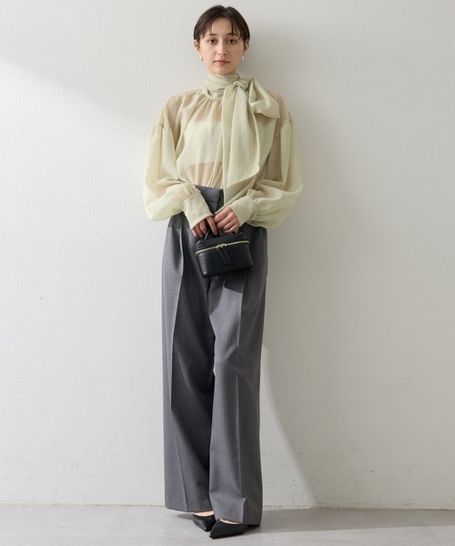 Whim Gazette（ウィム ガゼット） ブラウス シャツ オーガンザボウ