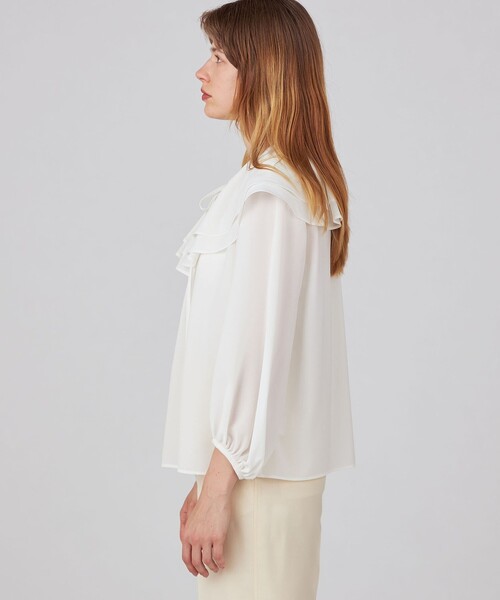 Ballsey（ボールジィ） ブラウス シャツ シアートロ ラッフルカラー
