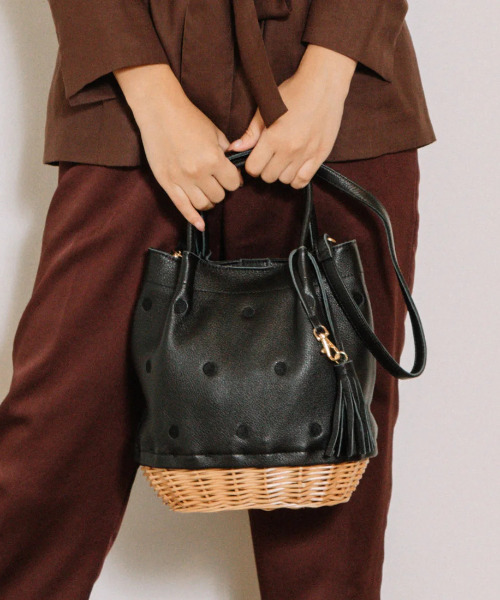 perche（ペルケ） トートバッグ perche / 牛革×ヤナギ底2wayトート