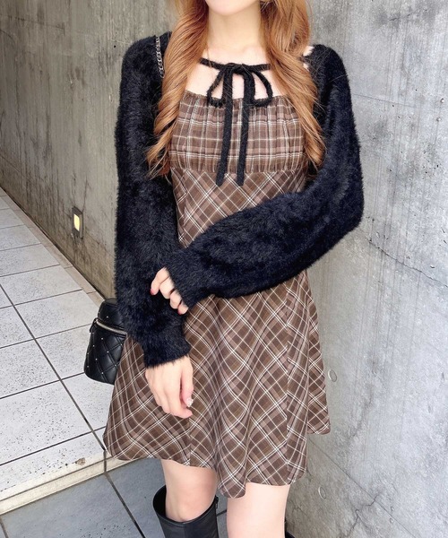 INGNI（イング） ワンピース 「WEB限定」フェザーボレロニット＋