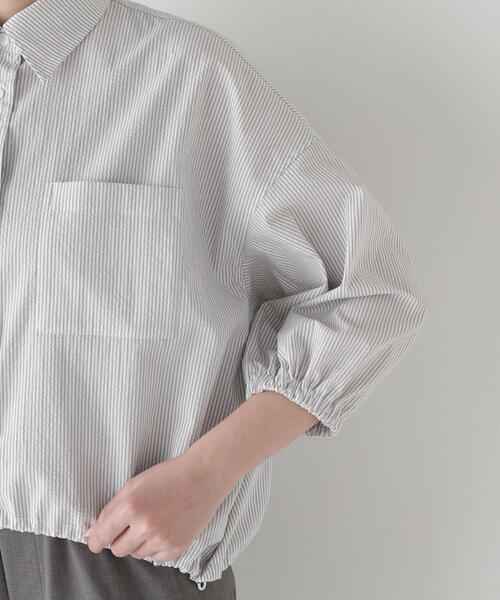 human woman（ヒューマンウーマン） ブラウス シャツ サッカーブラウス