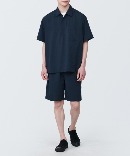 無印良品（MUJI） パンツ 紳士 風を通すストレッチショートパンツ