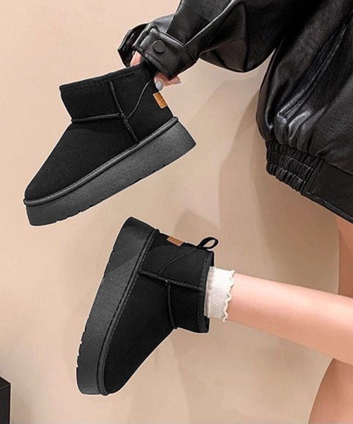 miniministore（ミニミニストア） ブーツ 厚底ムートンブーツ 裏起毛