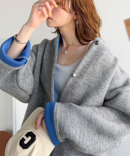 SHIPS any 「SHIPS any」 カーディガン ONE SIZE ライトグレー