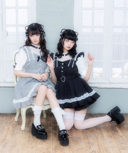 DearMyLove ワンピース ハートチョーカーベルトレースワンピース