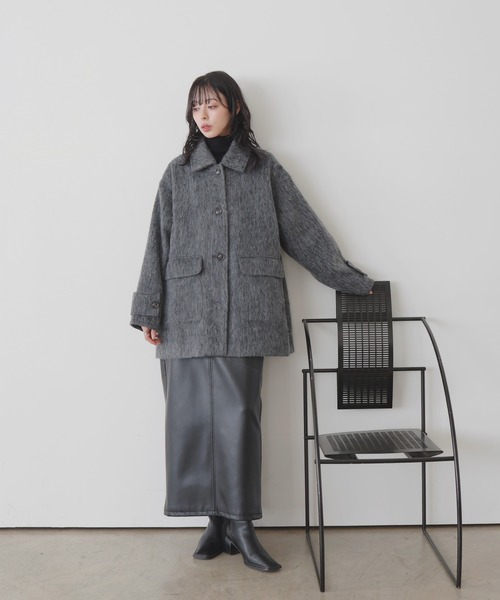 LIAN（リアン） ステンカラーコート コート ステンカラーシャギー