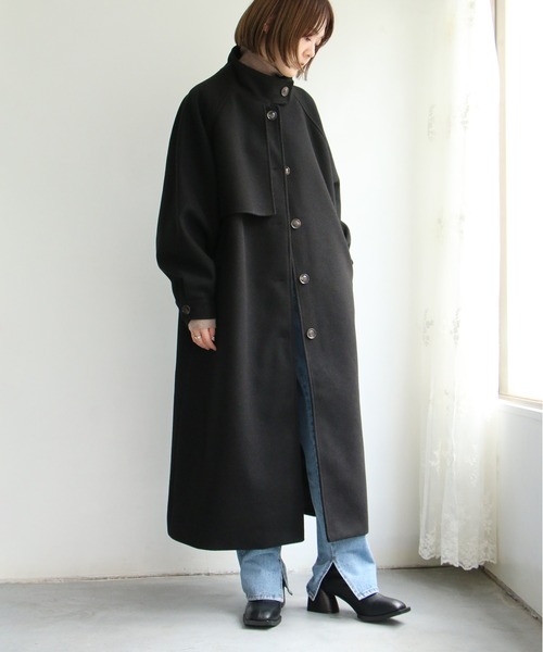 notch. アウター バルーンスリーブスタンドコート レディース