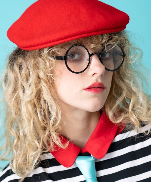 伊達メガネ メガネ 眼鏡 an meets zakka レトロフレームラウンド伊達