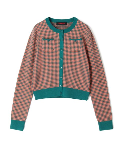 CABaN（キャバン） カーディガン コットンカシミヤ ギンガムチェック
