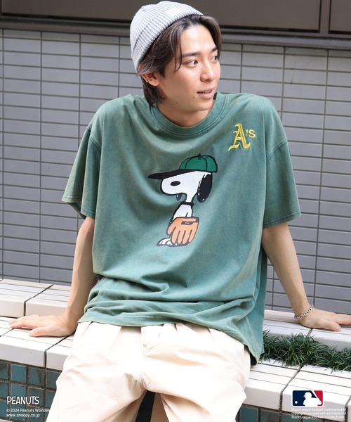 DOUBLE NAME（ダブルネーム） tシャツ 「再入荷」MLB×PEANUTSコラボ