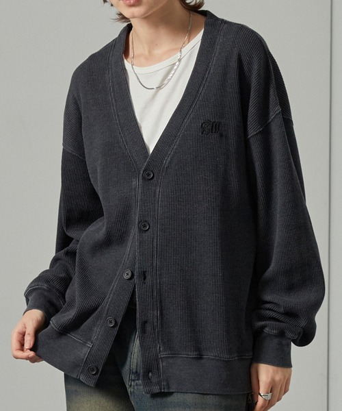 カーディガン 「Alfred Alex」ヴィンテージスノーウォッシュ加工ワン