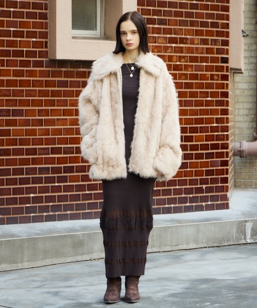 SLY（スライ） ブルゾン アウター BIG COLLAR FUR COAT ビッグカラー