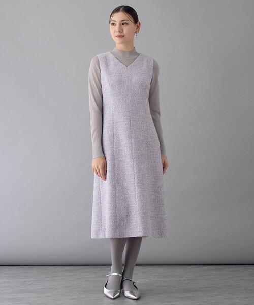 ANAYI（アナイ） ワンピース 「セットアップ対応商品」メタルシャギー