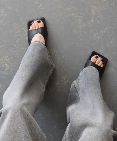 cheriella サンダル 「cheriella」ワイドスクエアミュールサンダル