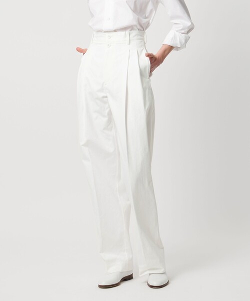 LOEFF（ロエフ） パンツ 「LOEFF」ツイル 2タック パンツ レディース