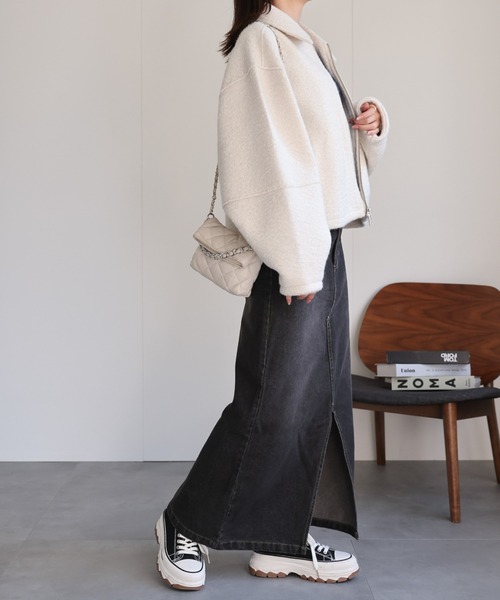 sakishimatokyo ブルゾン アウター ブークレステンカラー ダブルジップ