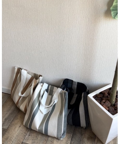 トートバッグ ストライプ柄トートバッグ レディース : ZOZOTOWN Yahoo
